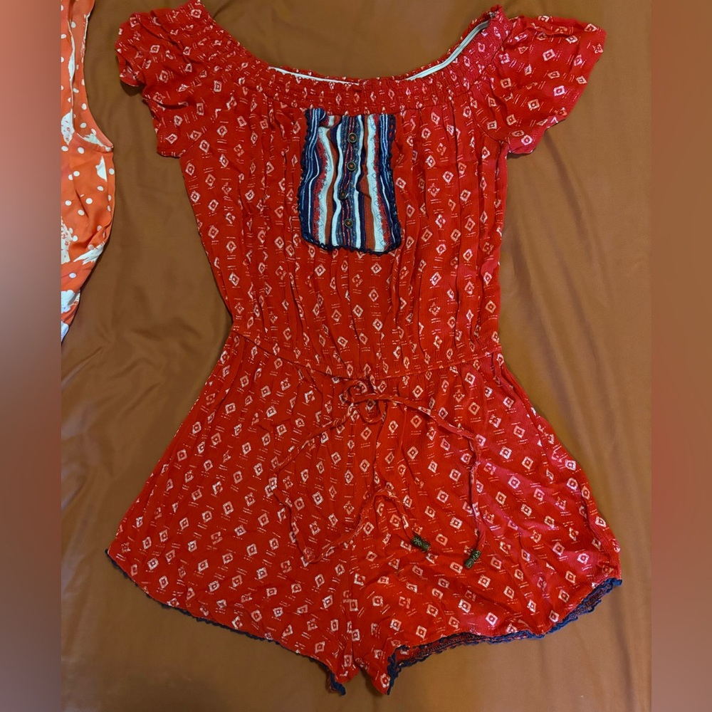 Xhilaration XS Red Romper